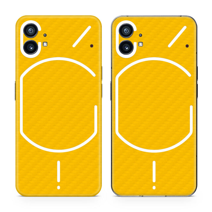 Nothing Phone 1 Carbon Series Yellow Skin