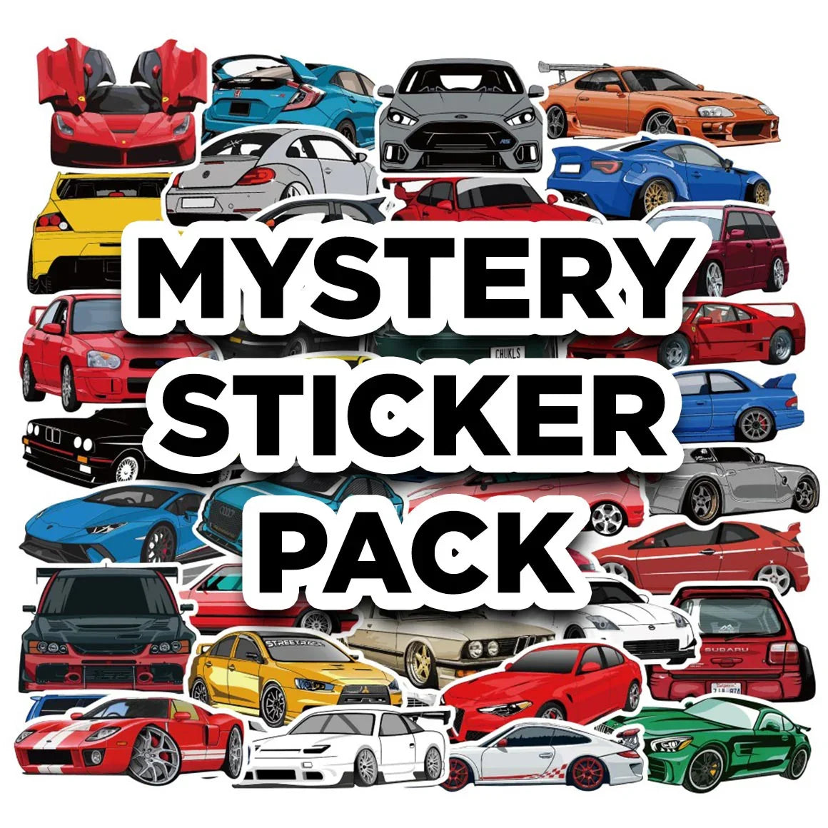 Secret Car Sticker Cars - Mystery Sticker Pack - 100pcs – Slickwraps