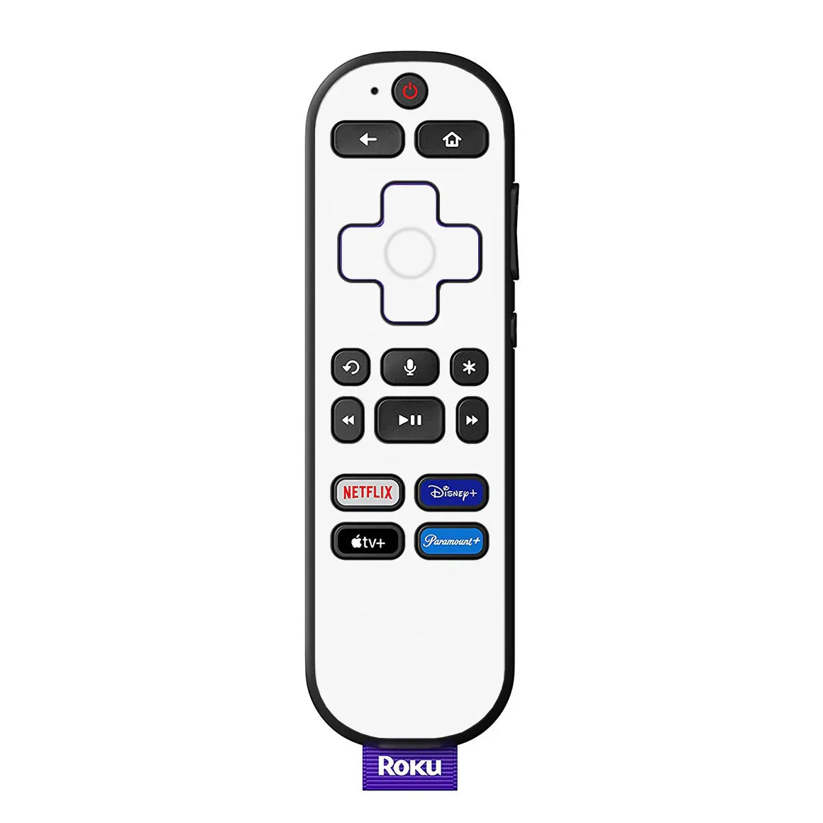 Roku Voice Remote Color Series MatteWhite Skin