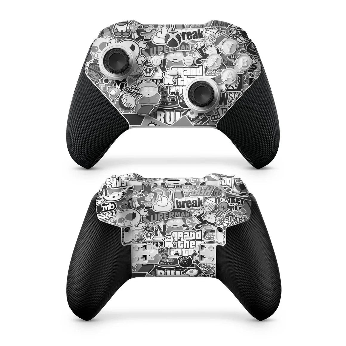 Xbox Elite Series 2 Core Controller Designer Series Monochrome StickerBomb Skin