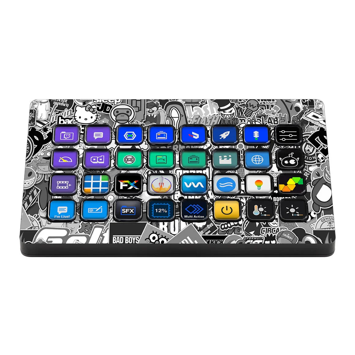 Elgato Stream Deck XL Designer Series Monochrome StickerBomb Skin
