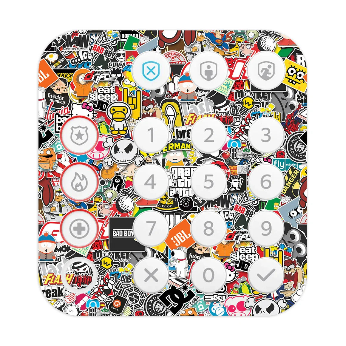 Ring Alarm Keypad (2nd Gen) Designer Series StickerBomb Skin