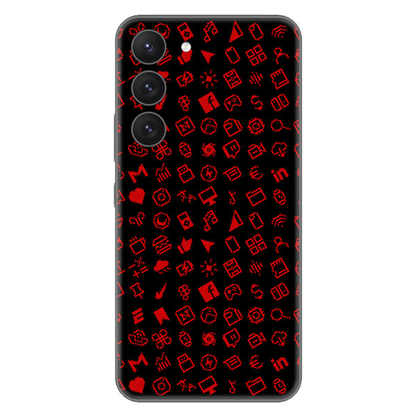 Galaxy S23 Everything Series Black Red Skin