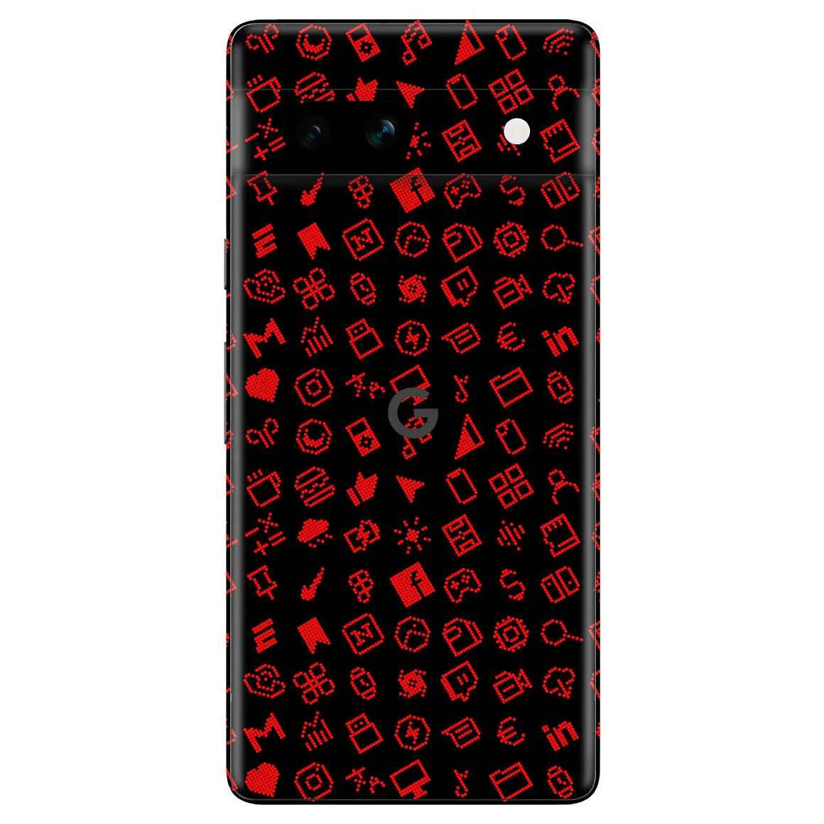 Google Pixel 7a Everything Series Black Red Skin