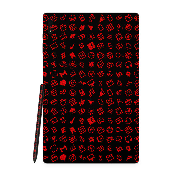 Galaxy Tab S8 Ultra Everything Series Black Red Skin