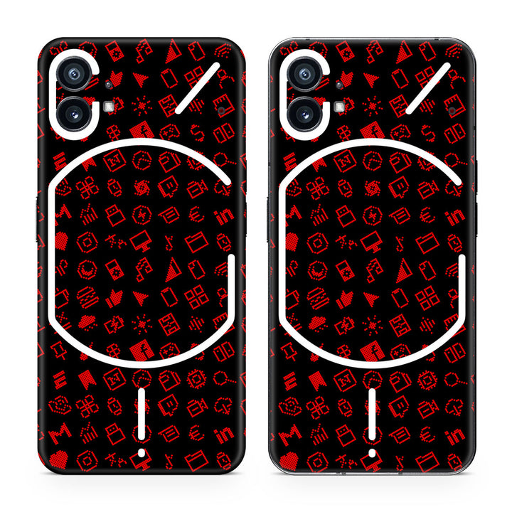 Nothing Phone 1 Everything Series Black Red Skin