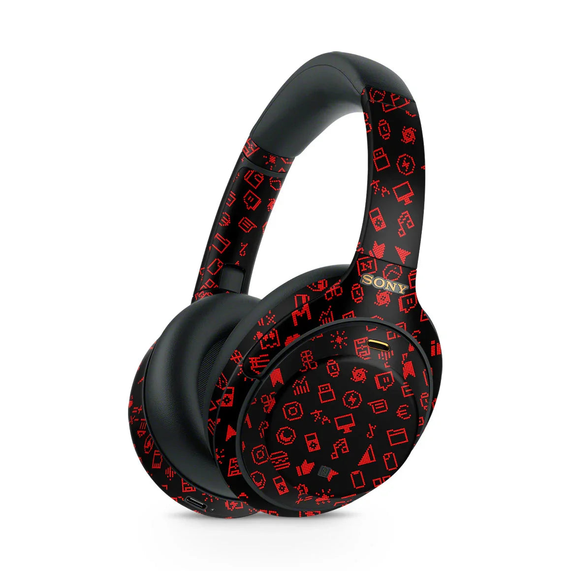 Sony WH-1000XM4 Everything Series Black Red Skin