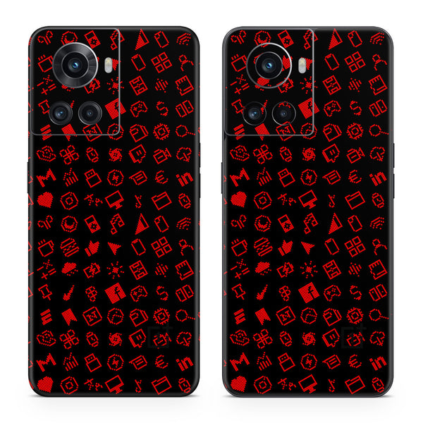 OnePlus 10R Everything Series Black Red Skin