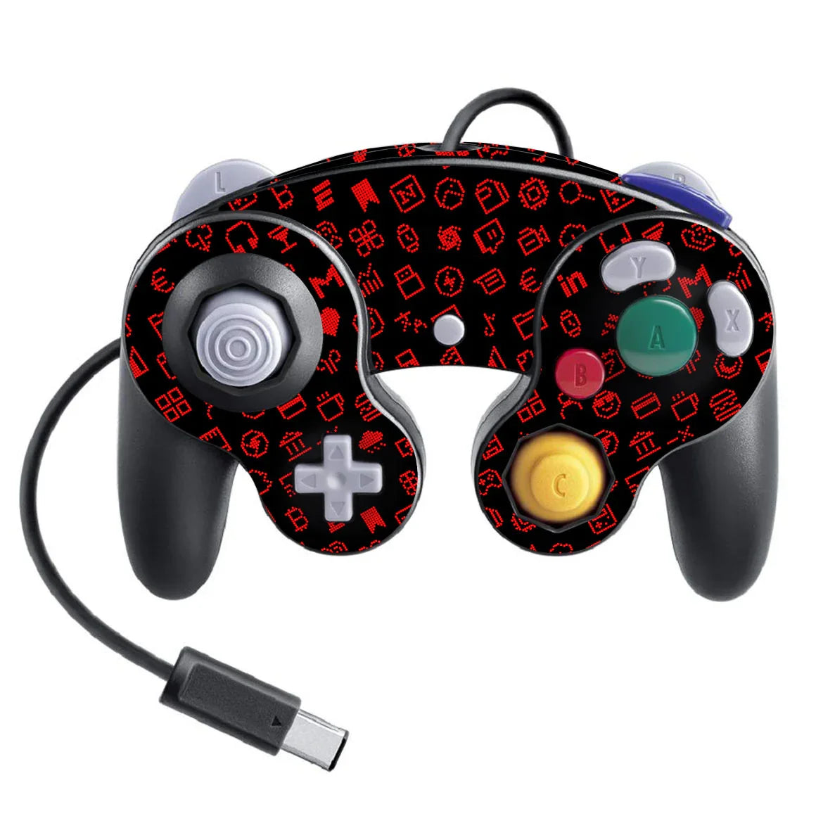 Nintendo Game Cube Controller Super Smash Bros Everything Series Black Red Skin