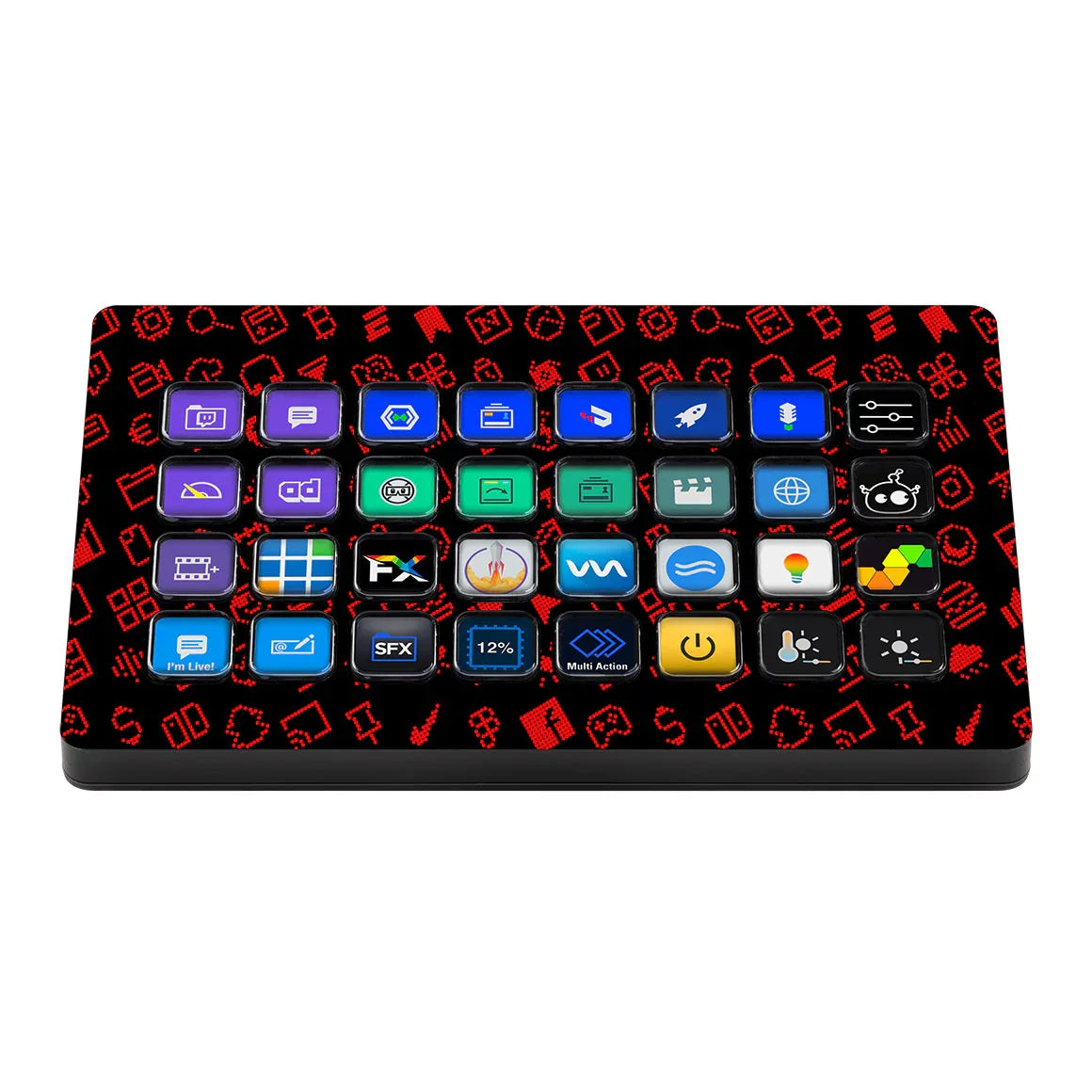 Elgato Stream Deck XL Everything Series Black Red Skin