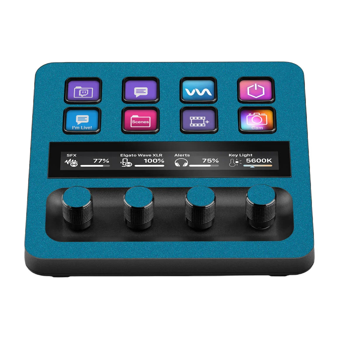 Elgato Stream Deck + Glitz Series Blue Skin