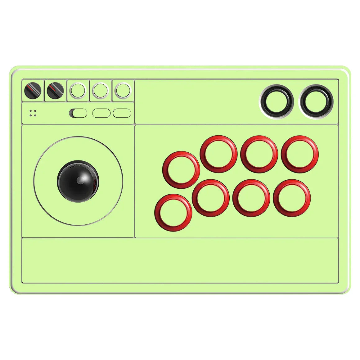8Bitdo Arcade Stick Glow Series GreenGlow Skin