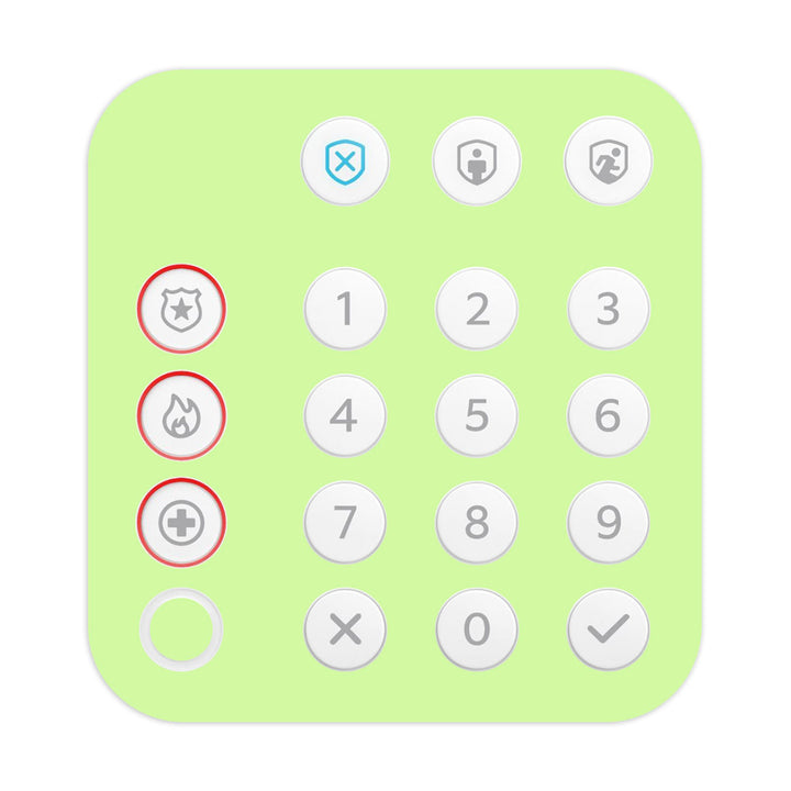 Ring Alarm Keypad (2nd Gen) Glow Series GreenGlow Skin