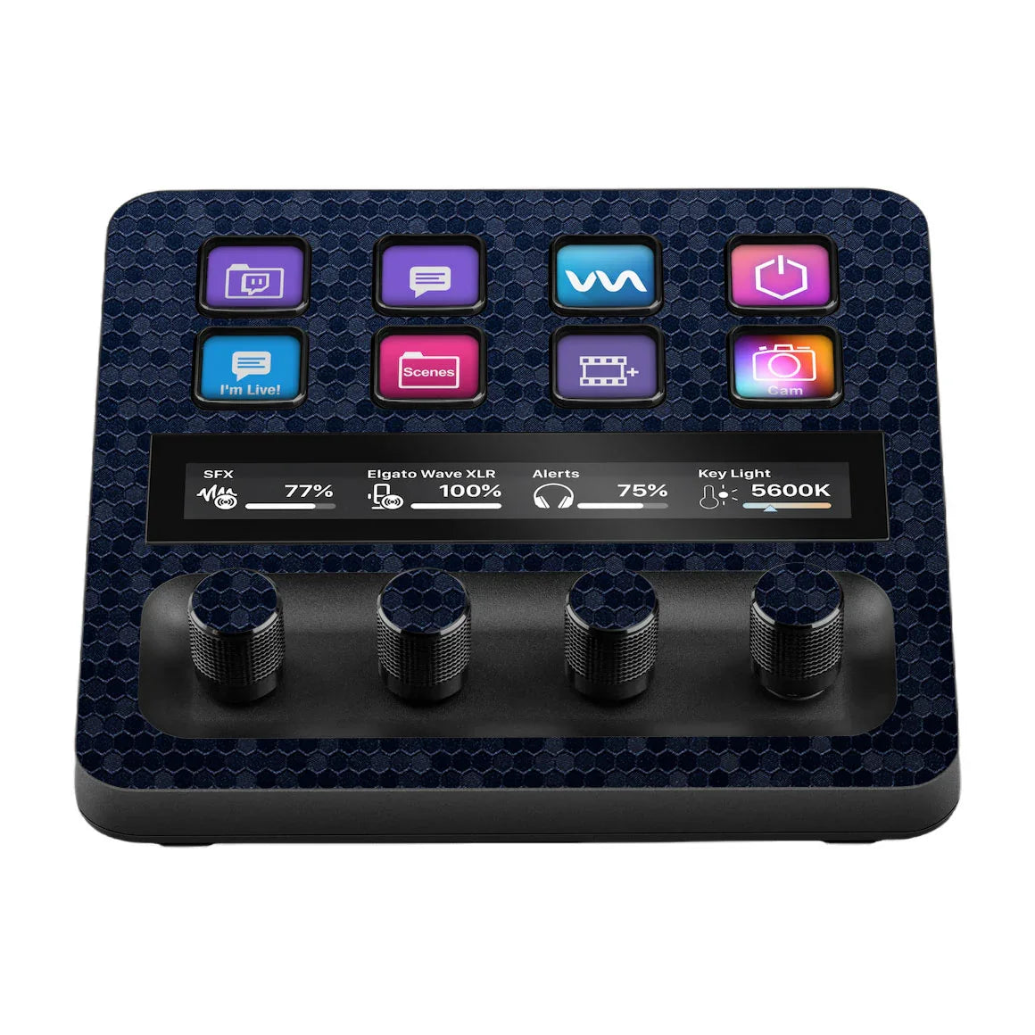 Elgato Stream Deck + Honeycomb Series Blue Skin