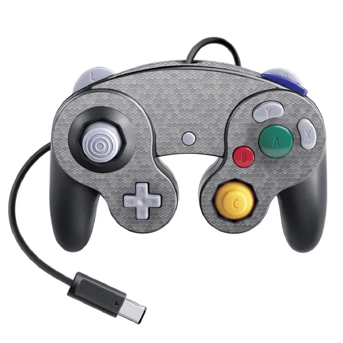Nintendo Game Cube Controller Super Smash Bros Honeycomb Series Silver Skin