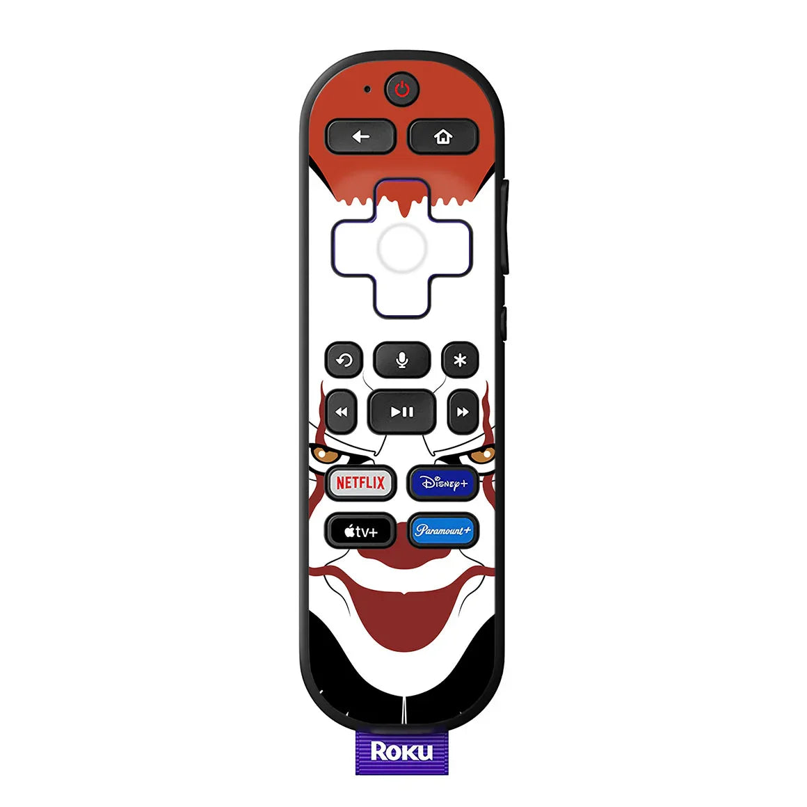 Roku Voice Remote Horror Series Clown Skin