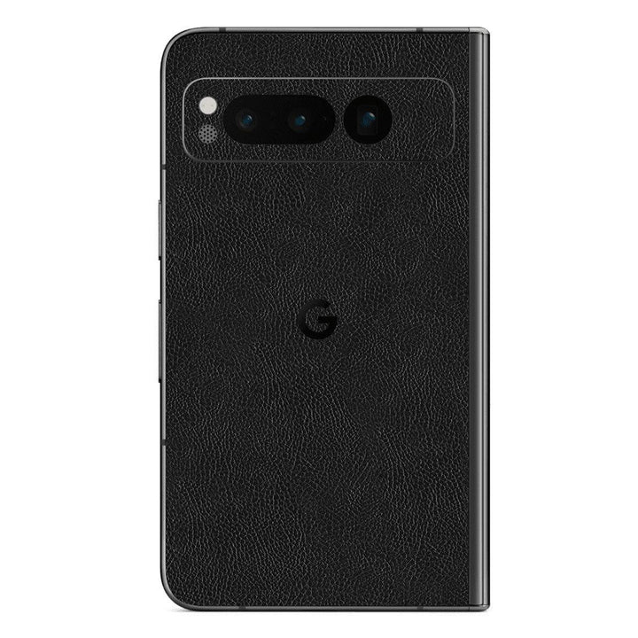 Google Pixel Fold Leather Series Black Skin