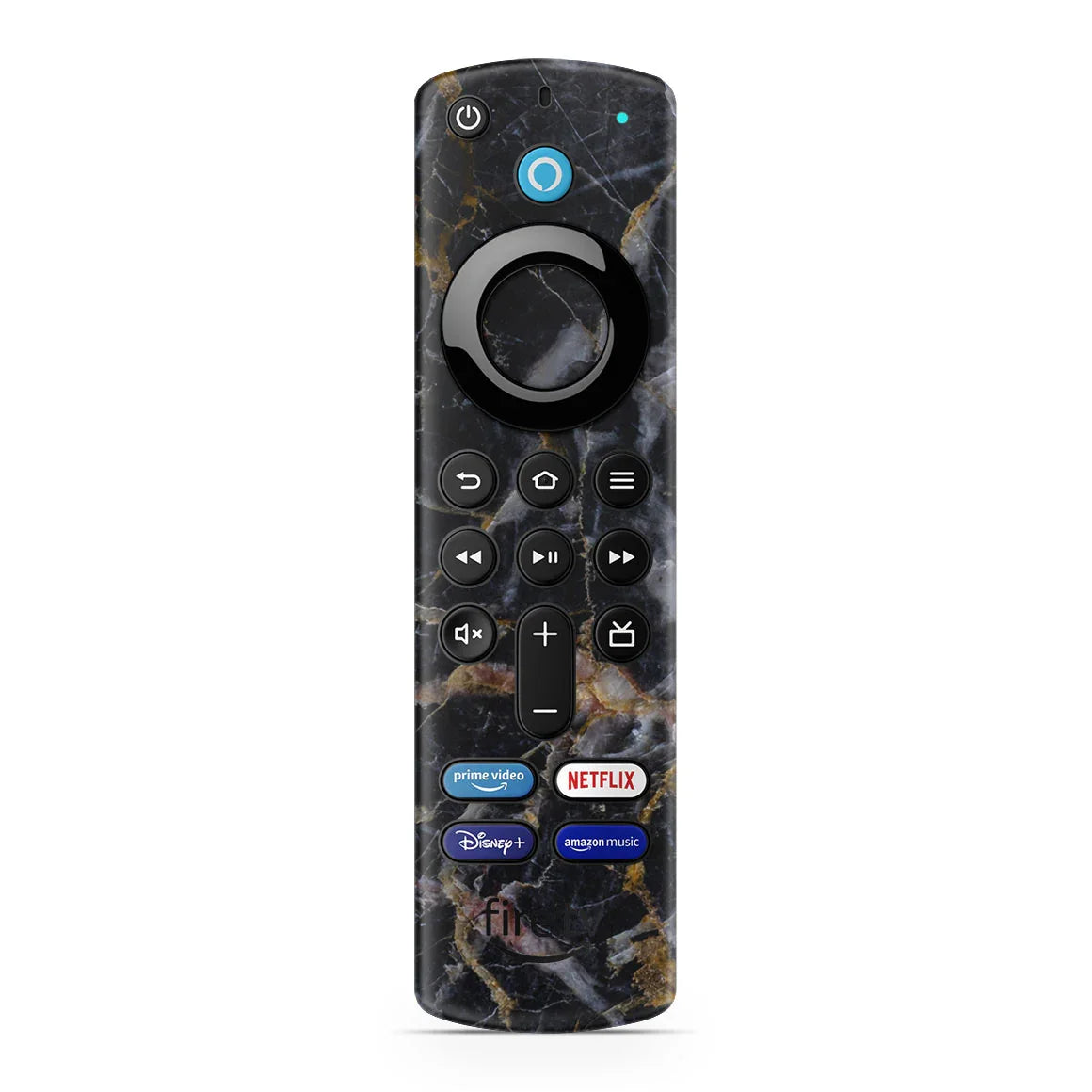 Amazon Fire TV Stick 4K Max Marble Series Black Gold Skin