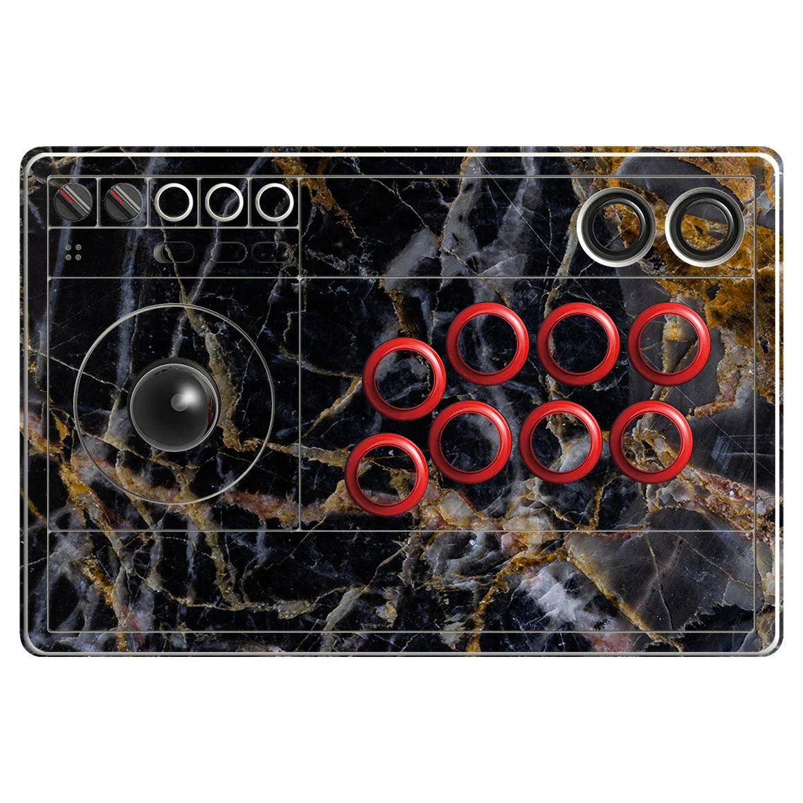 8Bitdo Arcade Stick Marble Series Black Gold Skin