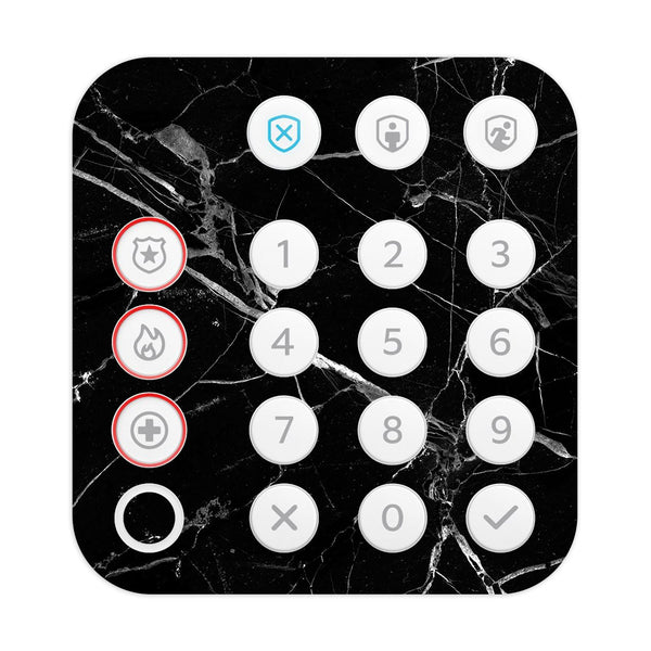 Ring Alarm Keypad (2nd Gen) Marble Series Black Skin