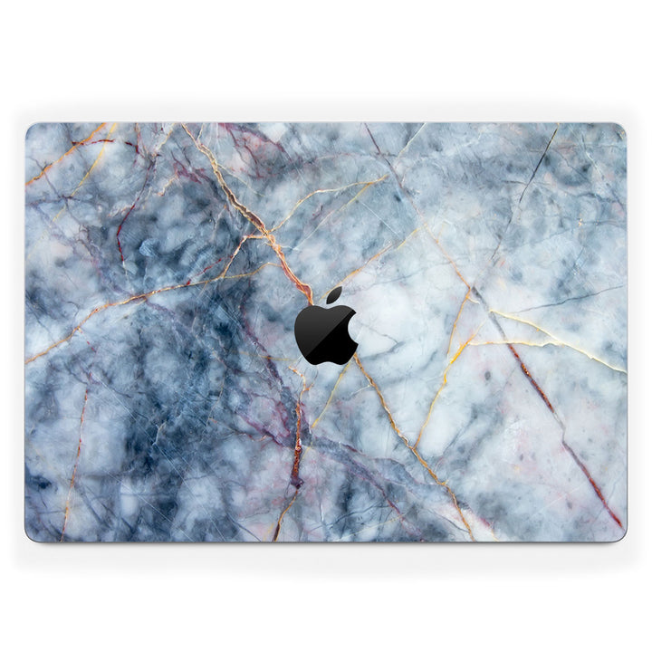 MacBook Pro 16" (2023, M2) Marble Series Blue Gold Skin