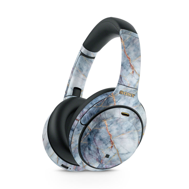 Sony WH-1000XM4 Marble Series Blue Gold Skin