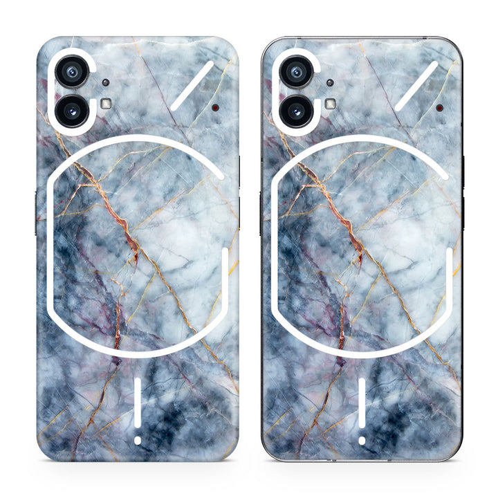 Nothing Phone 1 Marble Series Blue Gold Skin