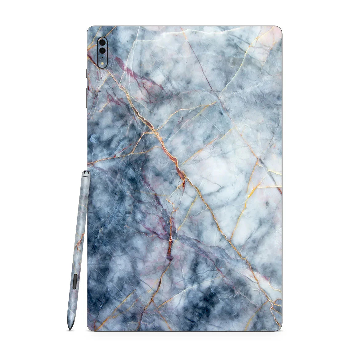 Galaxy Tab S8 Ultra Marble Series Blue Gold Skin