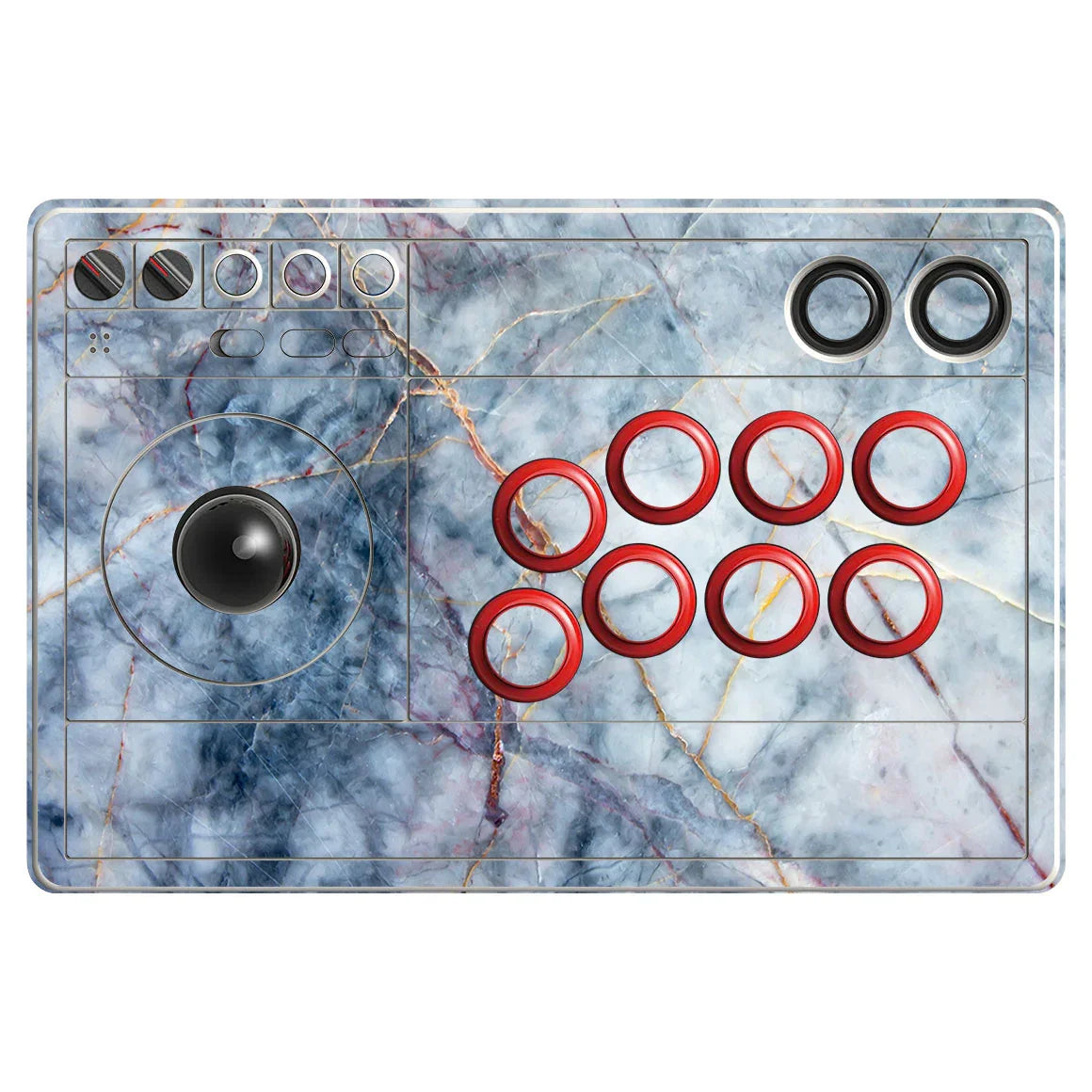 8Bitdo Arcade Stick Marble Series Blue Gold Skin