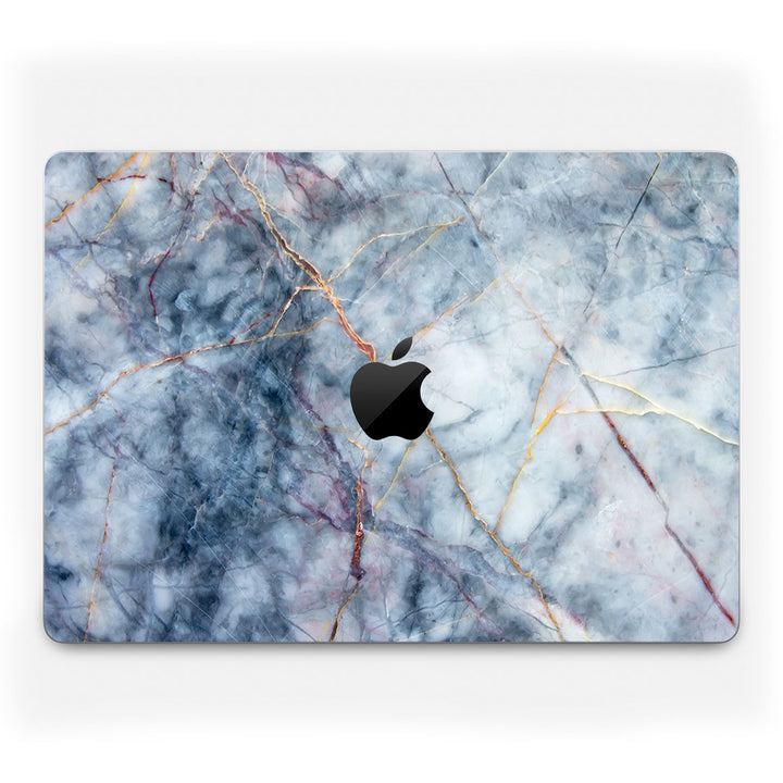 MacBook Pro 14" (2023, M2) Marble Series Blue Gold Skin