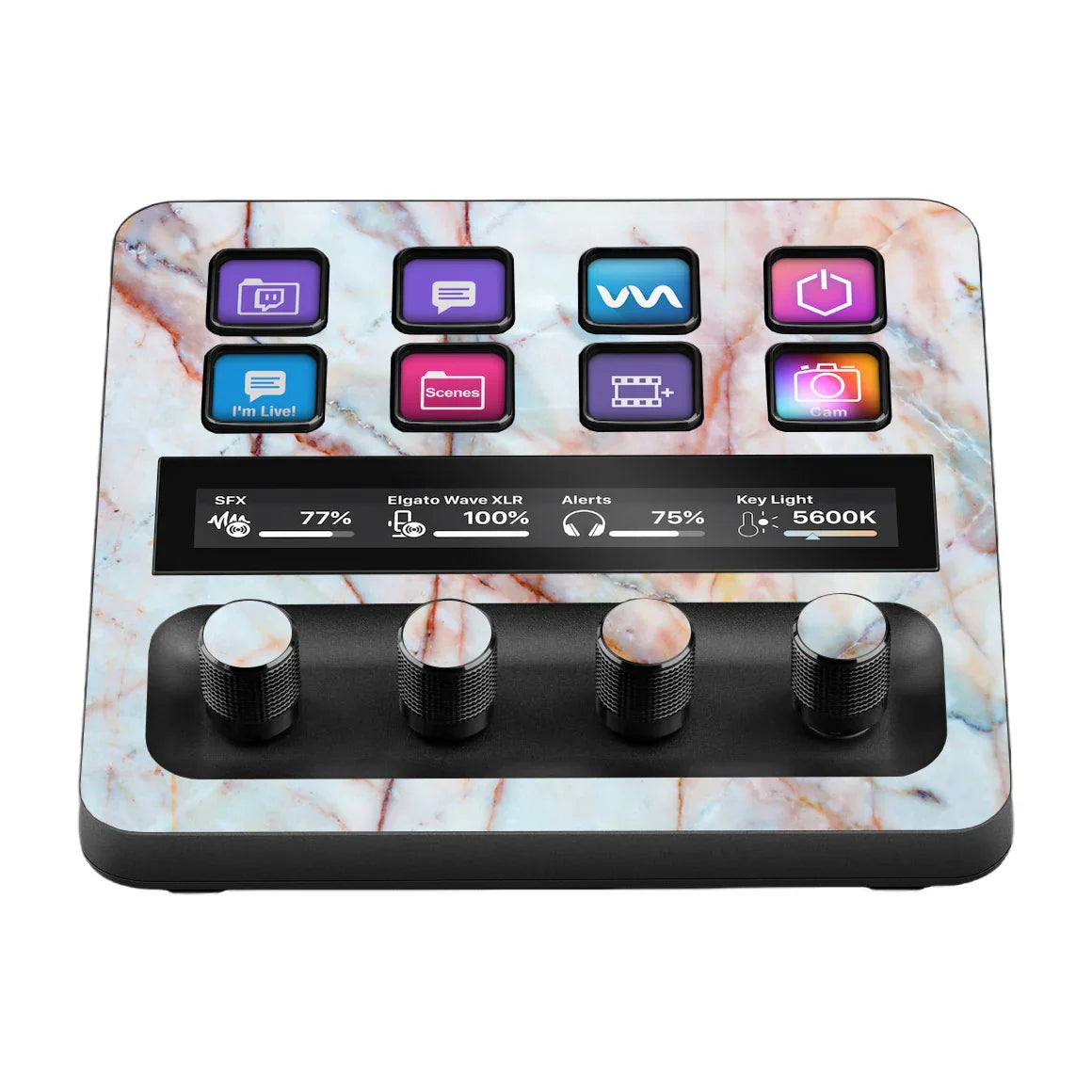 Elgato Stream Deck + Marble Series Colorful Skin
