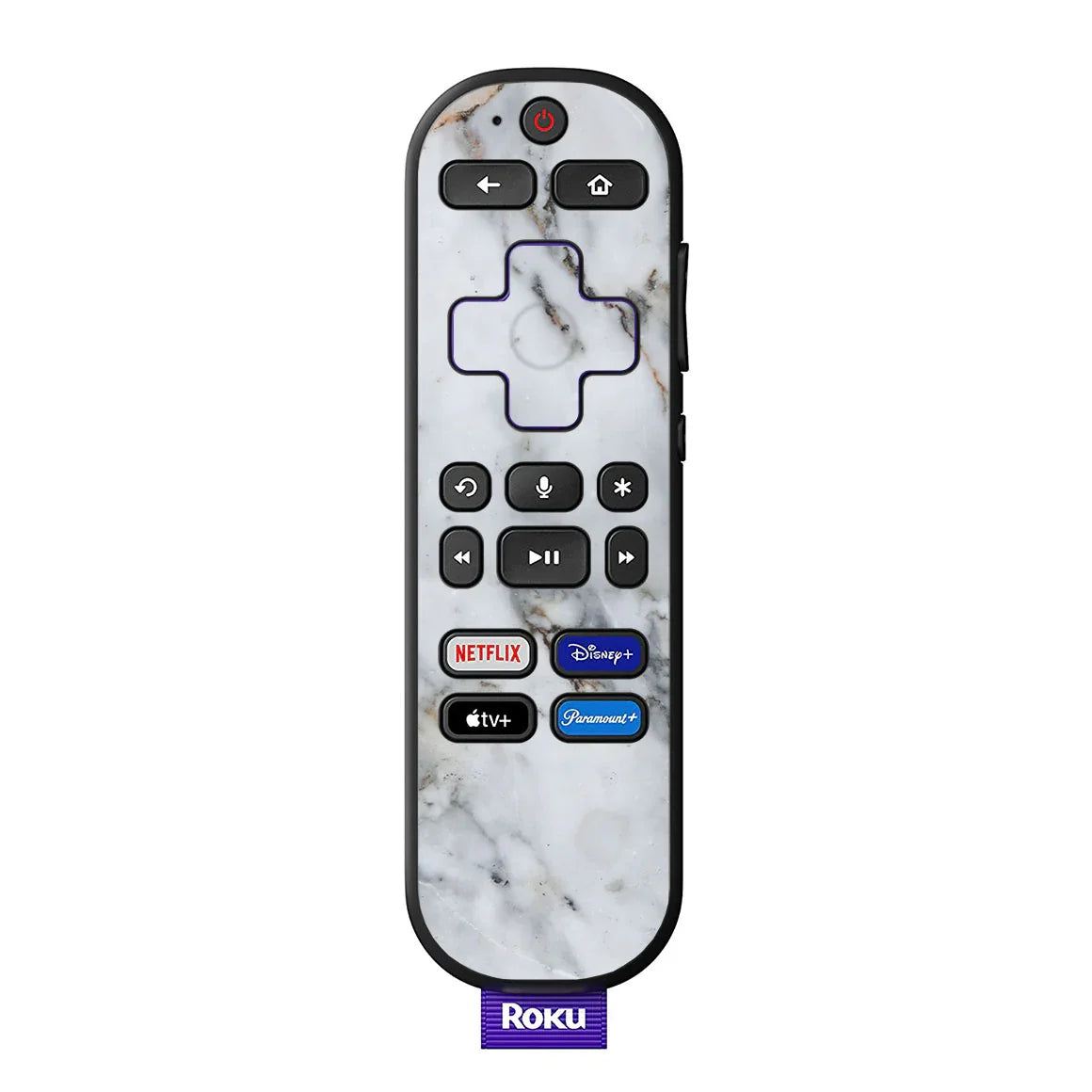 Roku Voice Remote Marble Series Gray Skin