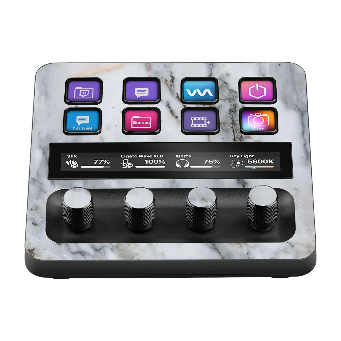 Elgato Stream Deck + Marble Series Gray Skin