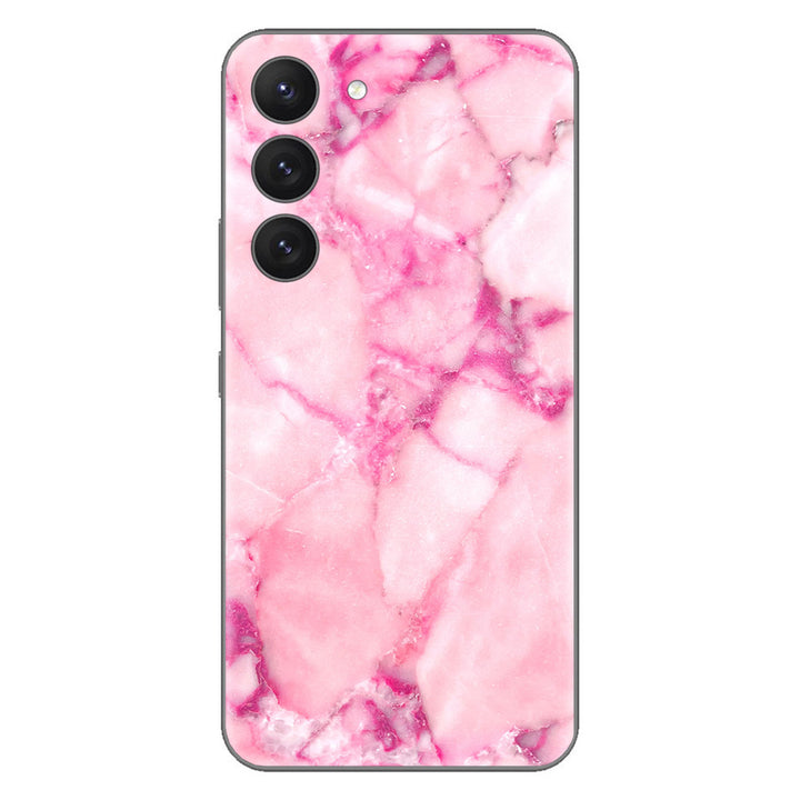 Galaxy S23 Plus Marble Series Pink Skin