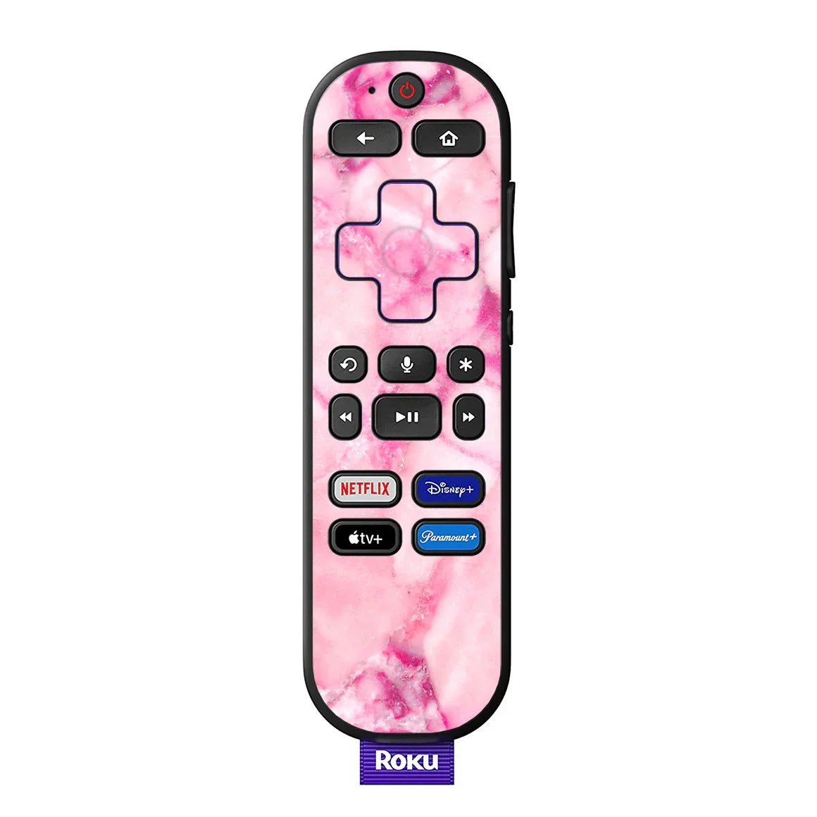 Roku Voice Remote Marble Series Pink Skin