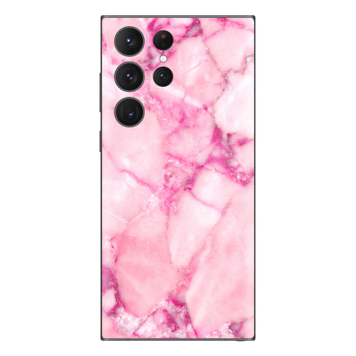 Galaxy S23 Ultra Marble Series Pink Skin