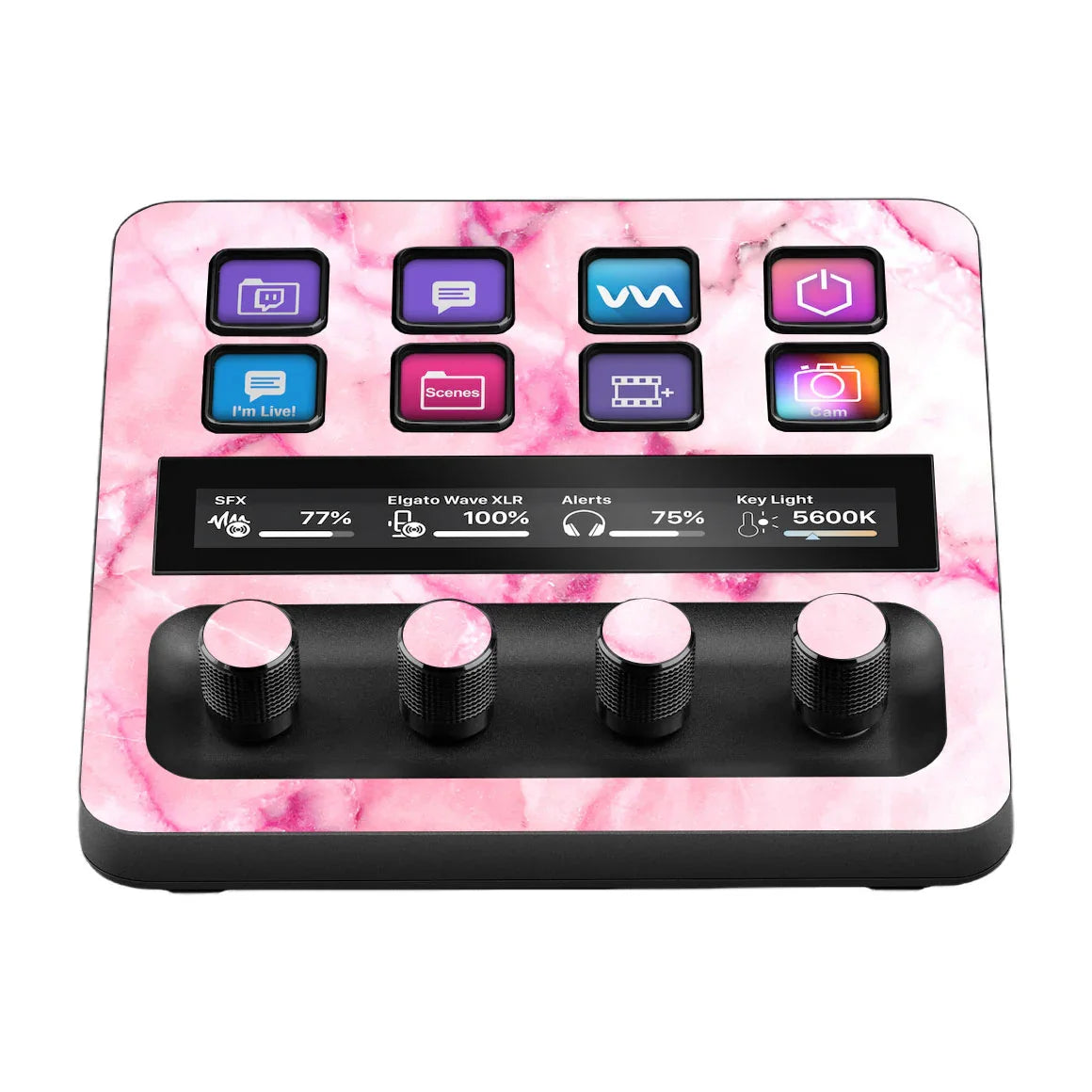 Elgato Stream Deck + Marble Series Pink Skin
