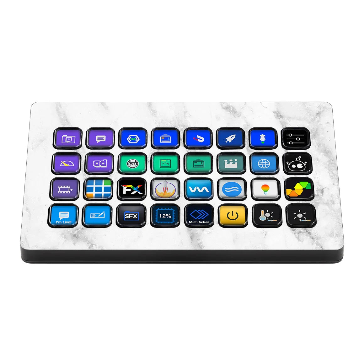 Elgato Stream Deck XL Marble Series White Skin
