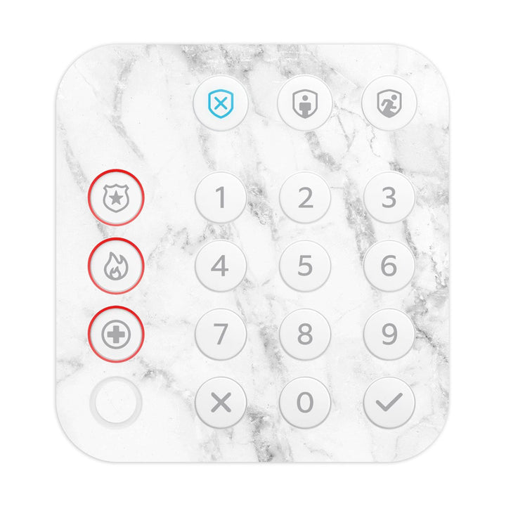 Ring Alarm Keypad (2nd Gen) Marble Series White Skin