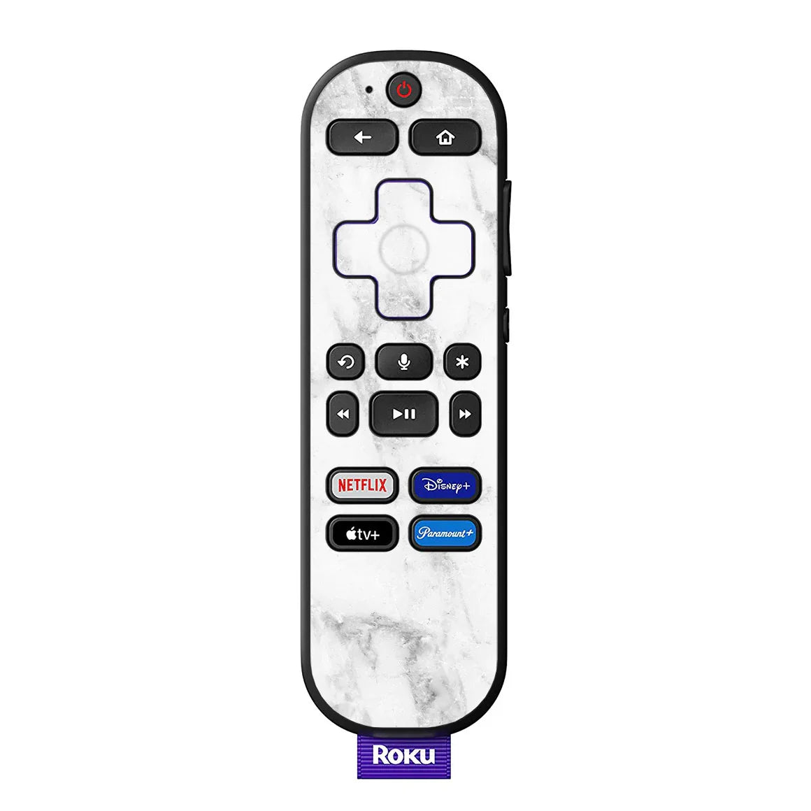 Roku Voice Remote Marble Series White Skin