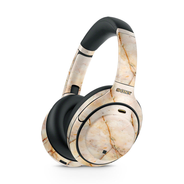 Sony WH-1000XM4 Marble Series Yellow Skin