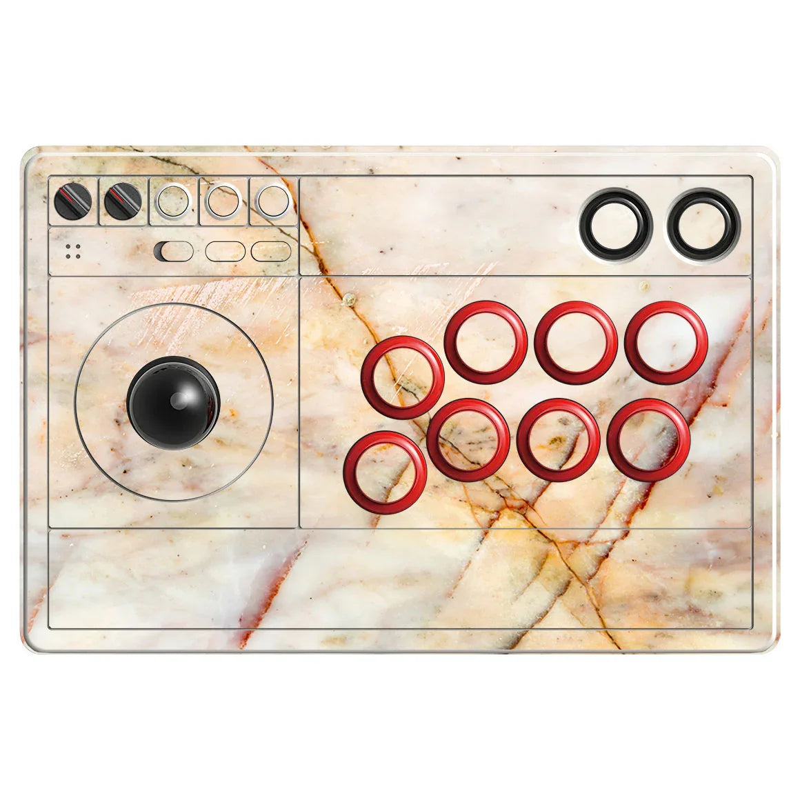 8Bitdo Arcade Stick Marble Series Yellow Skin