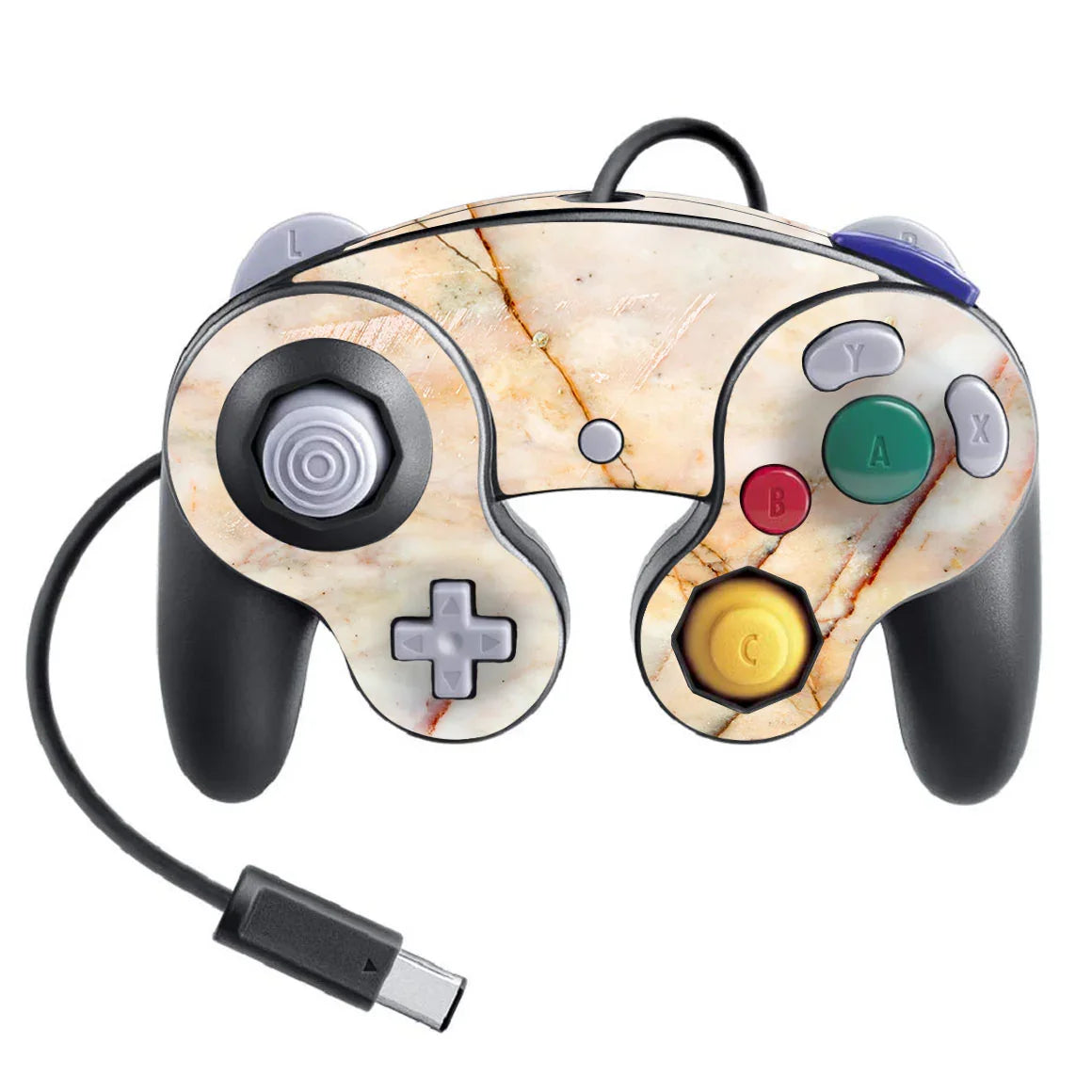 Nintendo Game Cube Controller Super Smash Bros Marble Series Yellow Skin