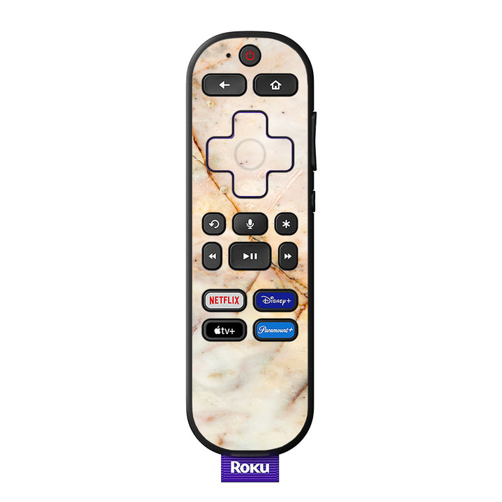 Roku Voice Remote Marble Series Yellow Skin