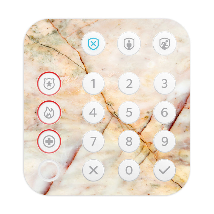 Ring Alarm Keypad (2nd Gen) Marble Series Yellow Skin