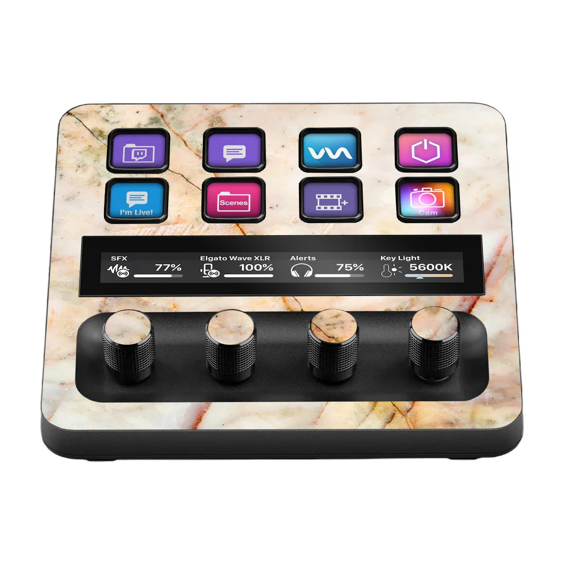 Elgato Stream Deck + Marble Series Yellow Skin
