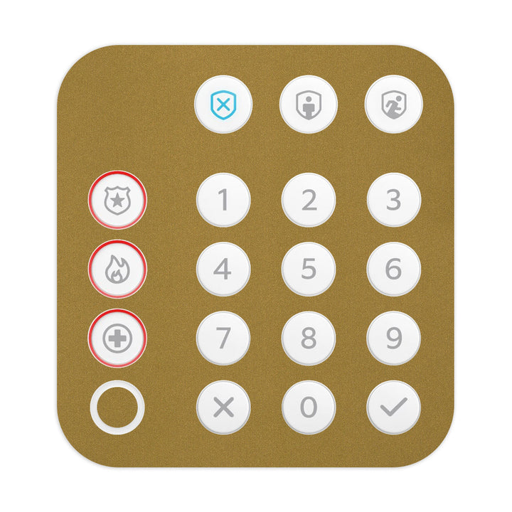 Ring Alarm Keypad (2nd Gen) Metal Series Gold Skin