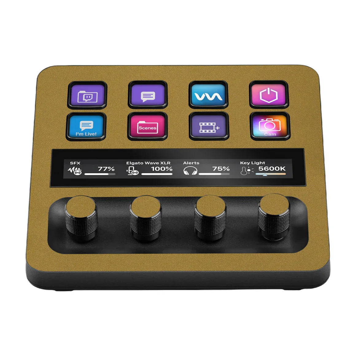 Elgato Stream Deck + Metal Series Gold Skin