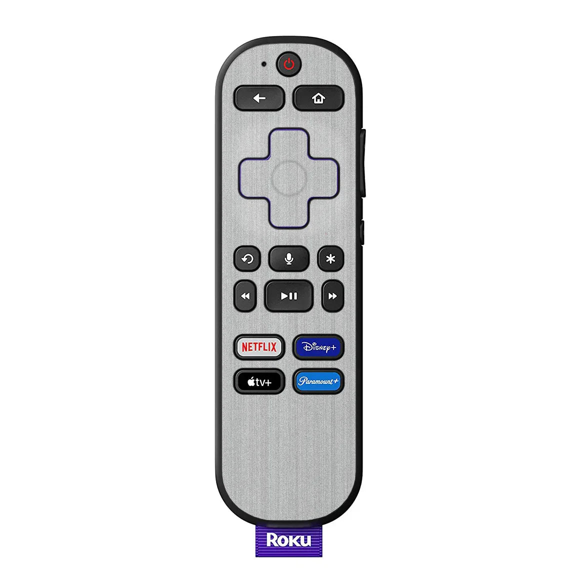 Roku Voice Remote Metal Series Steel Skin