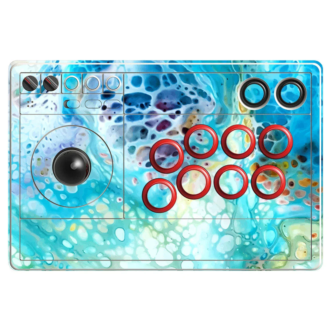 8Bitdo Arcade Stick Oil Paint Series Arctic Waves Skin